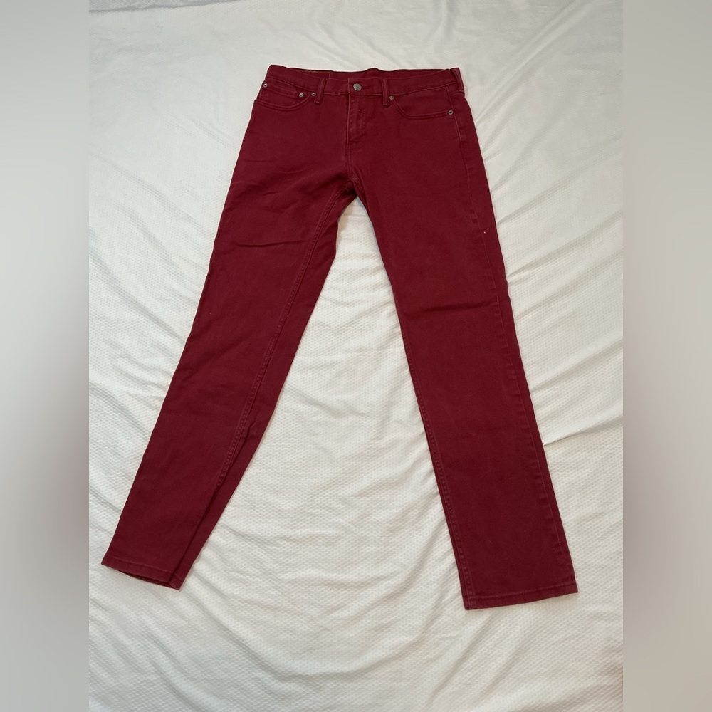 Levi's Burgundy Denim Jeans